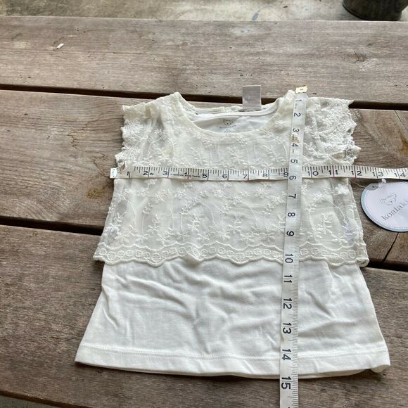 Koala Kids Girls Outfit Size 2T Sahara Black Cream Lace Funky Print Top Shorts - Picture 7 of 7